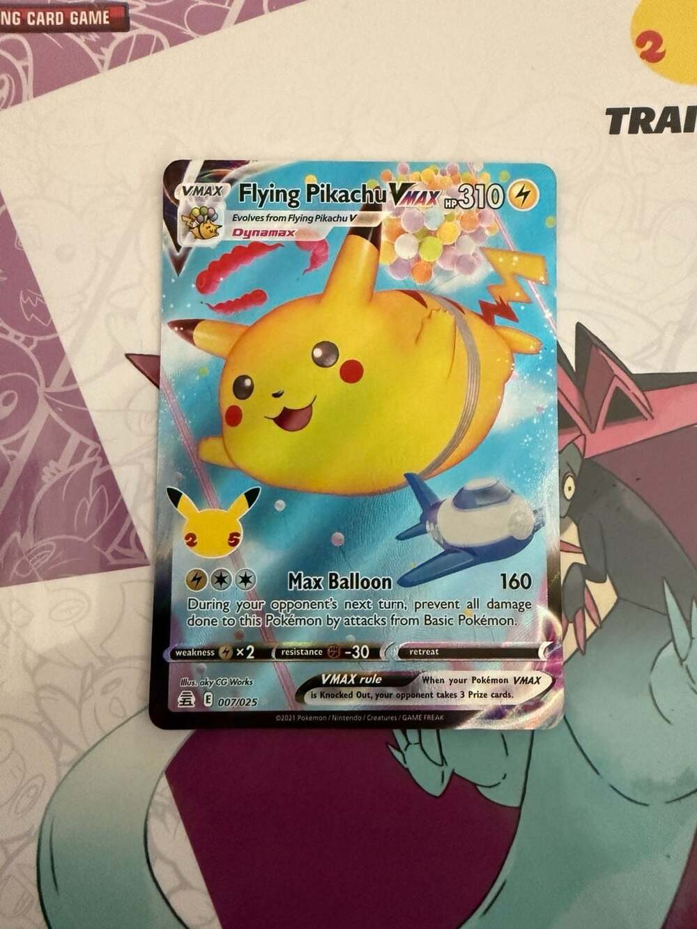 Flying Pikachu VMAX 007/025 Celebrations 25th Anniversary Pokémon TCG Card